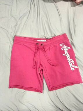 Aeropostale Eighty Seven Logo Sweat Shorts Pink